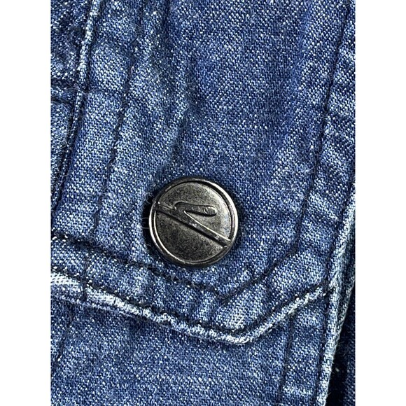 Vintage Karl Kani Denim Shirt Men's X-Large Relaxed Fit Blue Snap Closure - Picture 6 of 15